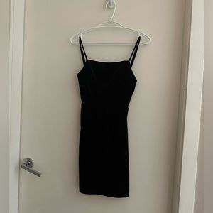 Urban outfitters black velvet dress